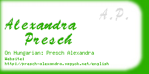 alexandra presch business card